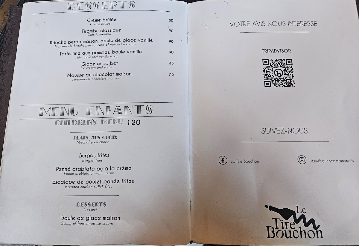 Menu Le Tire Bouchon Marrakech-5